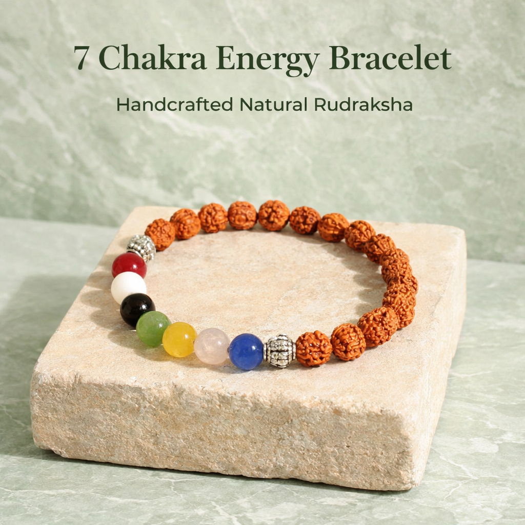 7 Chakra Rudraksha Bracelet