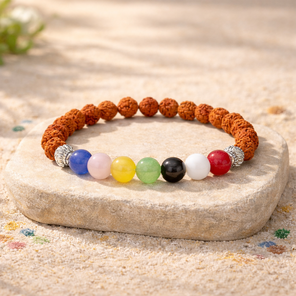 7 Chakra Rudraksha Bracelet