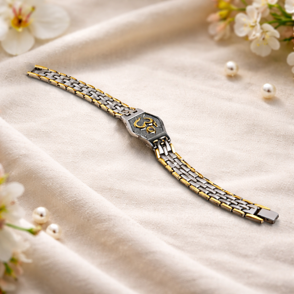 Om DuoTone Bracelet (Gold Bracelet)