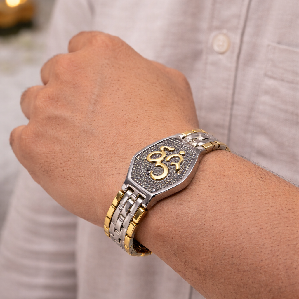 Om DuoTone Bracelet (Gold Bracelet)