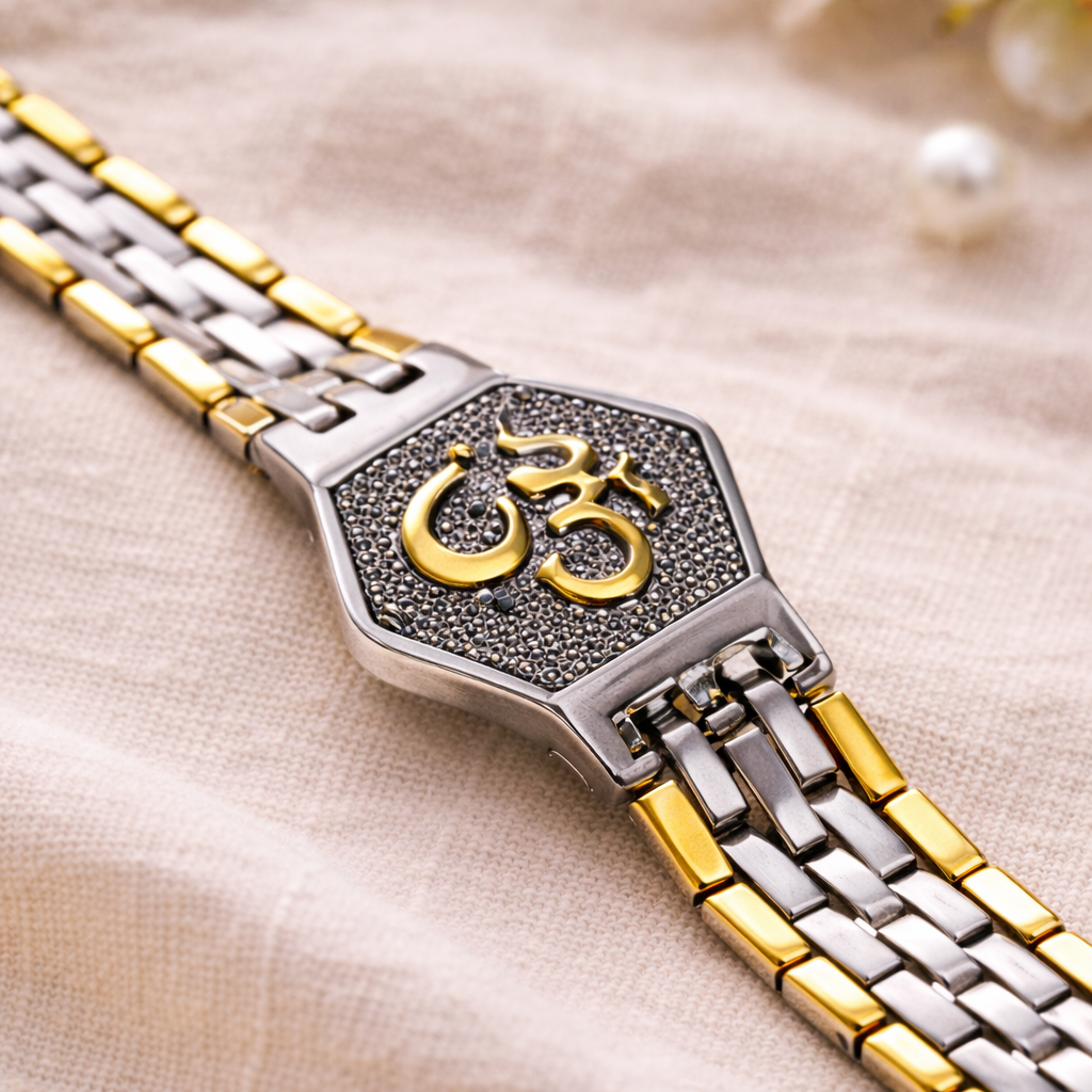 Om DuoTone Bracelet (Gold Bracelet)