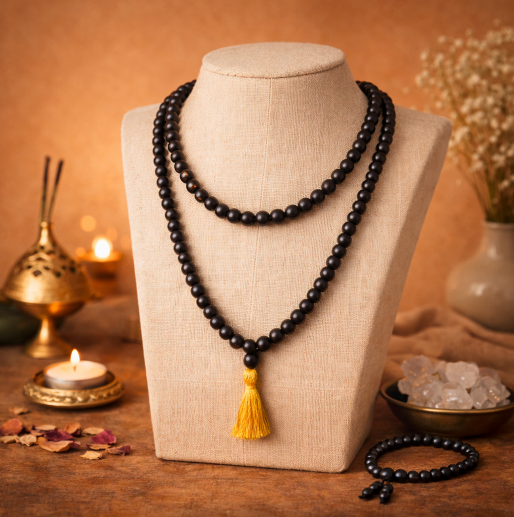 Karungali Malai 108-Beads & Karungali Malai Bracelet Combo