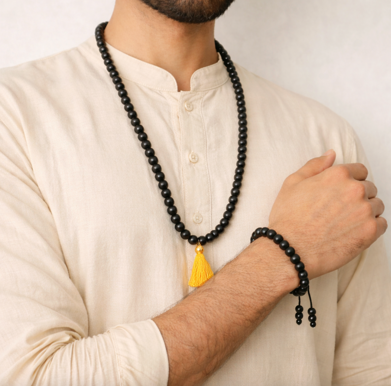 Karungali Malai 108-Beads & Karungali Malai Bracelet Combo